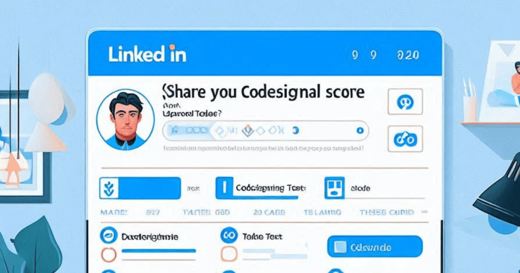 how to share codesignal score on linkedin :after:09/10/2024